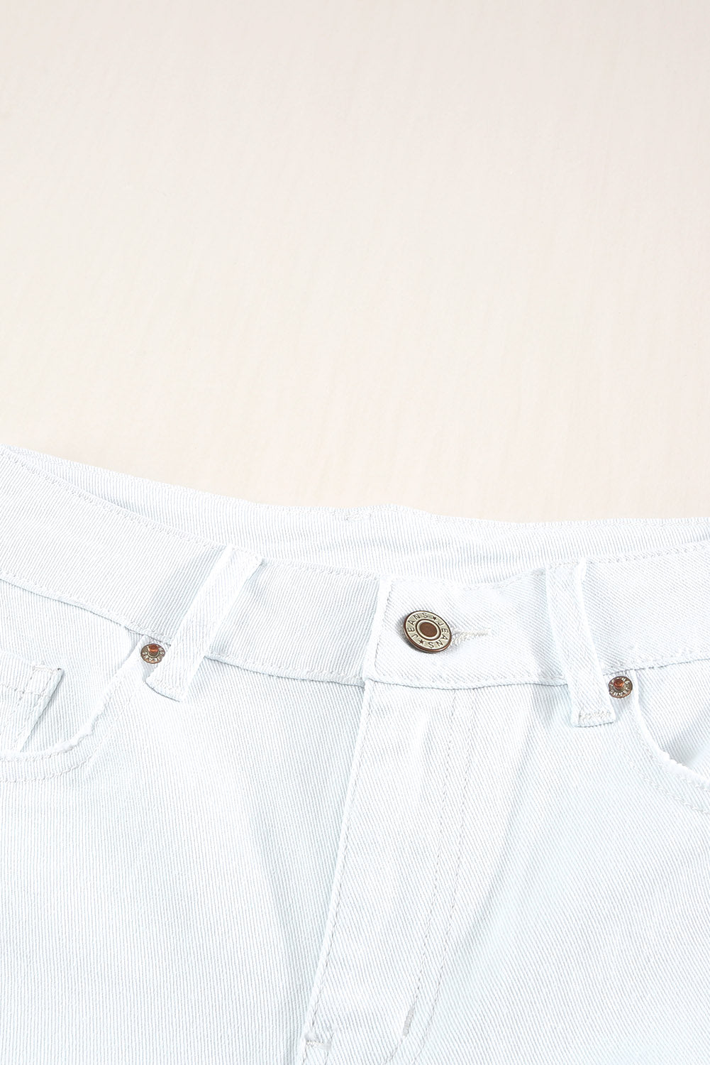 White Distressed Frayed Denim Shorts MEJ0020