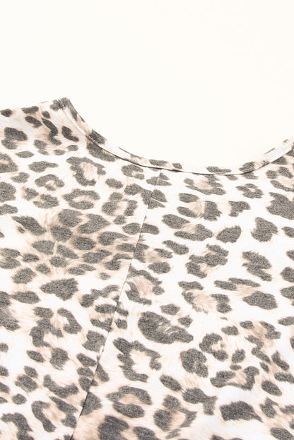 Leopard Print Layered Ruffled Sleeveless Mini Dress MDJ0004