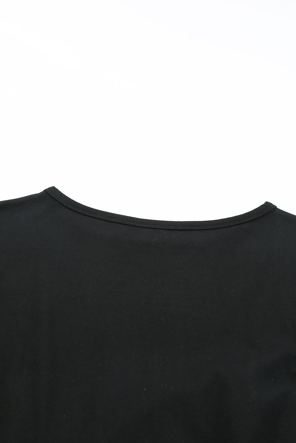 Black Chest Pocket Loose T-shirt Ruched Bodycon Mini Dress MDJ0081